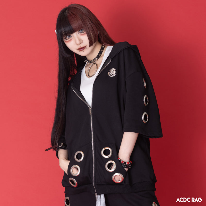 半袖]我楽多 ハトメZIPパーカー – ACDC RAG