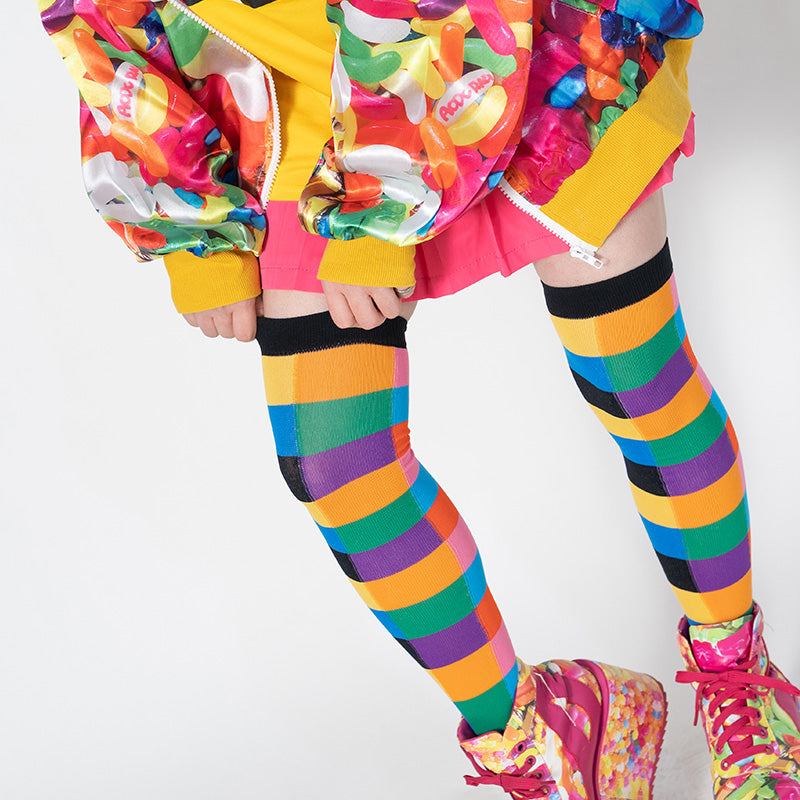 I read an image to a gallery viewer, Block Knee-High Socks