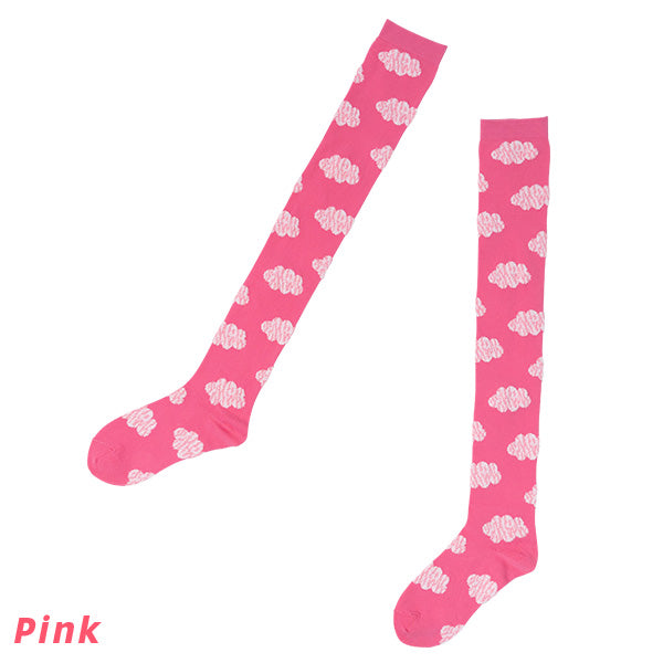 I read an image to a gallery viewer, Cloud Knee-High Socks