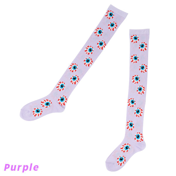 I read an image to a gallery viewer, Medama Knee-High Socks