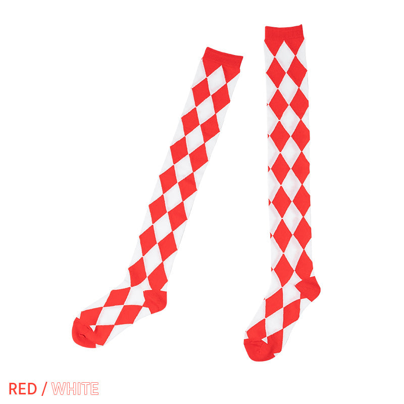 I read an image to a gallery viewer, Diamond High-Knee Socks