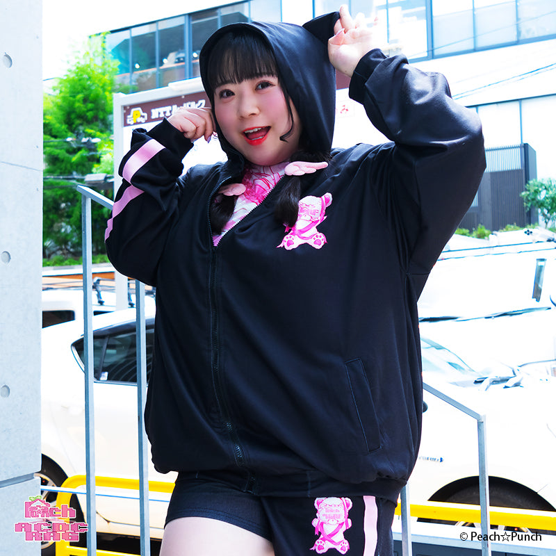I read an image to a gallery viewer, Sleepy Bear ZIP Hoodie (Plus Size Ver.)