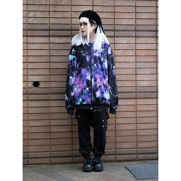 I read an image to a gallery viewer, Space ZIP BIG Hoodie