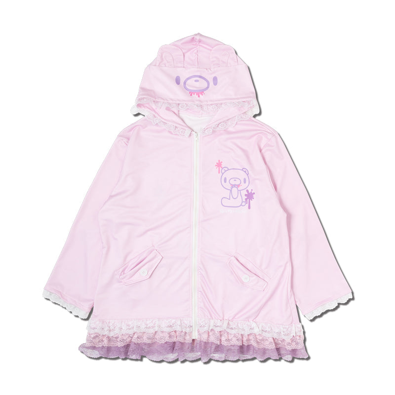 I read an image to a gallery viewer, Pastel Gloomy Plus Size Bear Ear Hoodie