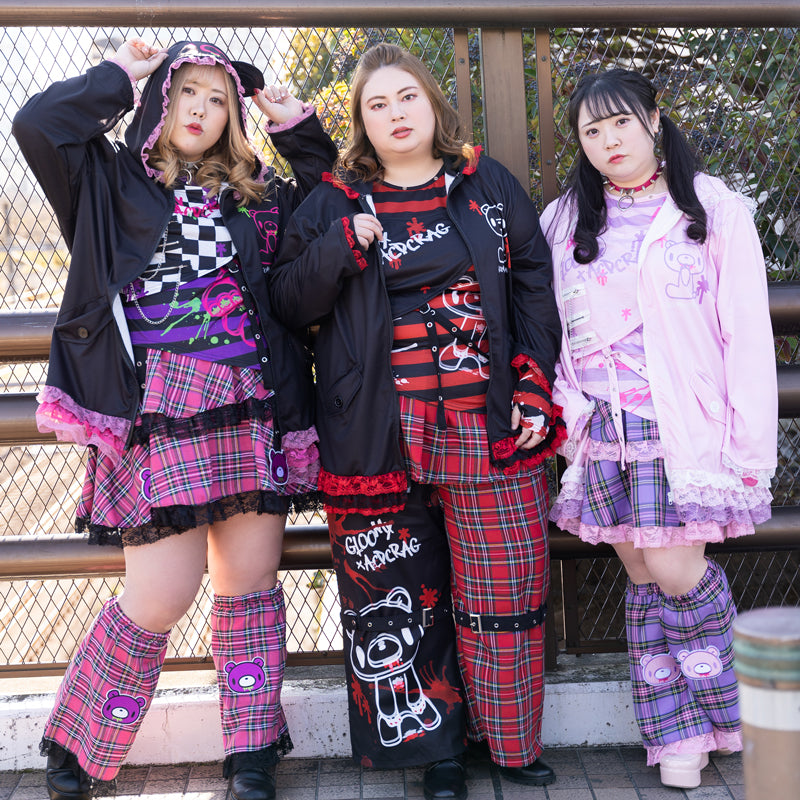 I read an image to a gallery viewer, Vivid Gloomy Plus Size Leg Warmers