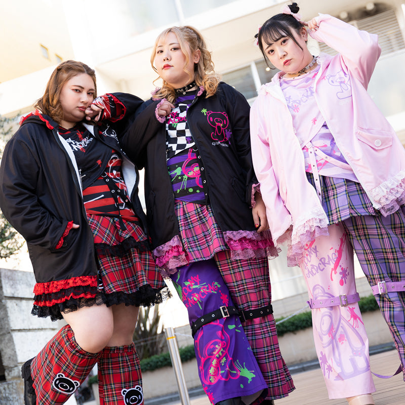 I read an image to a gallery viewer, Dark Gloomy Plus Size Leg Warmers