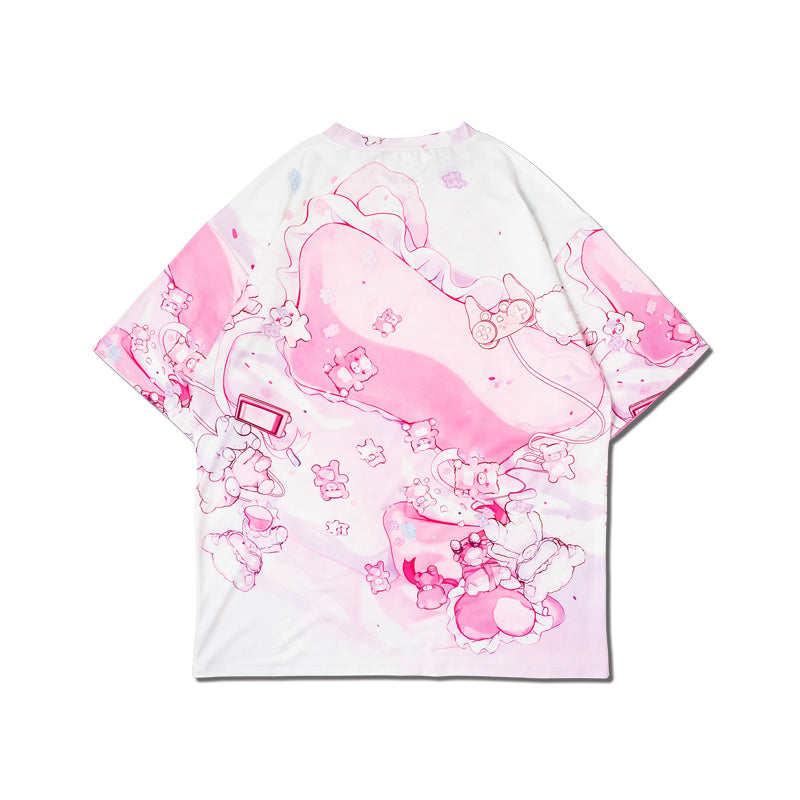I read an image to a gallery viewer, Sleepy Bear Huge T-Shirt