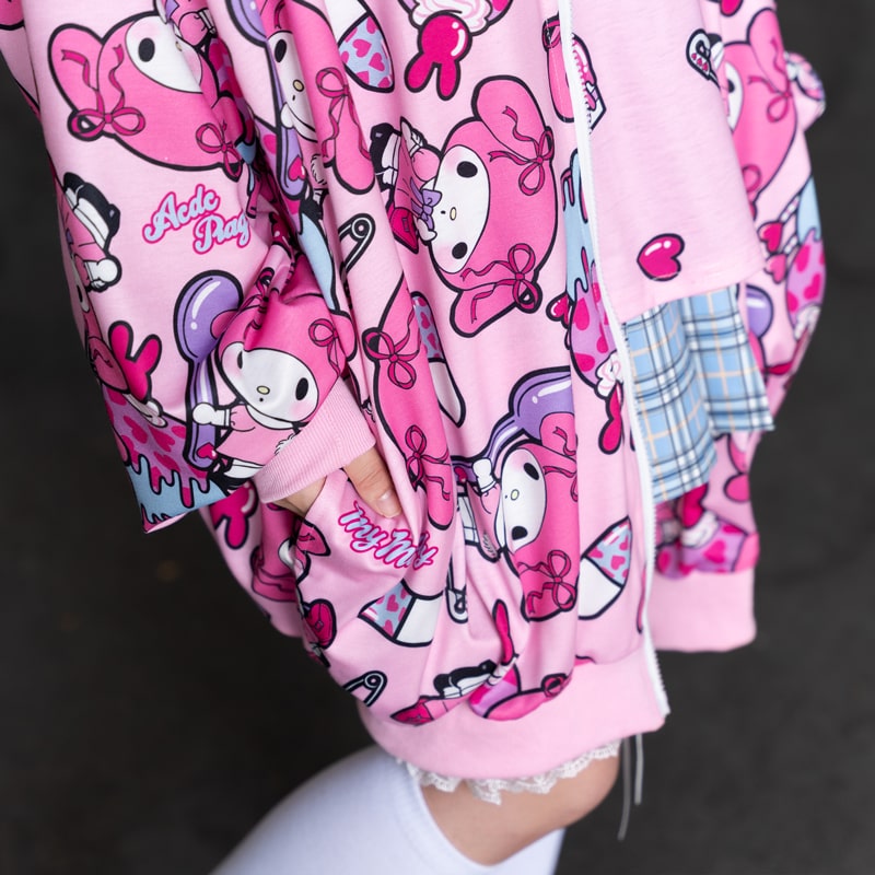 I read an image to a gallery viewer, My Melody Zip Hoodie *JAPAN SALE ONLY