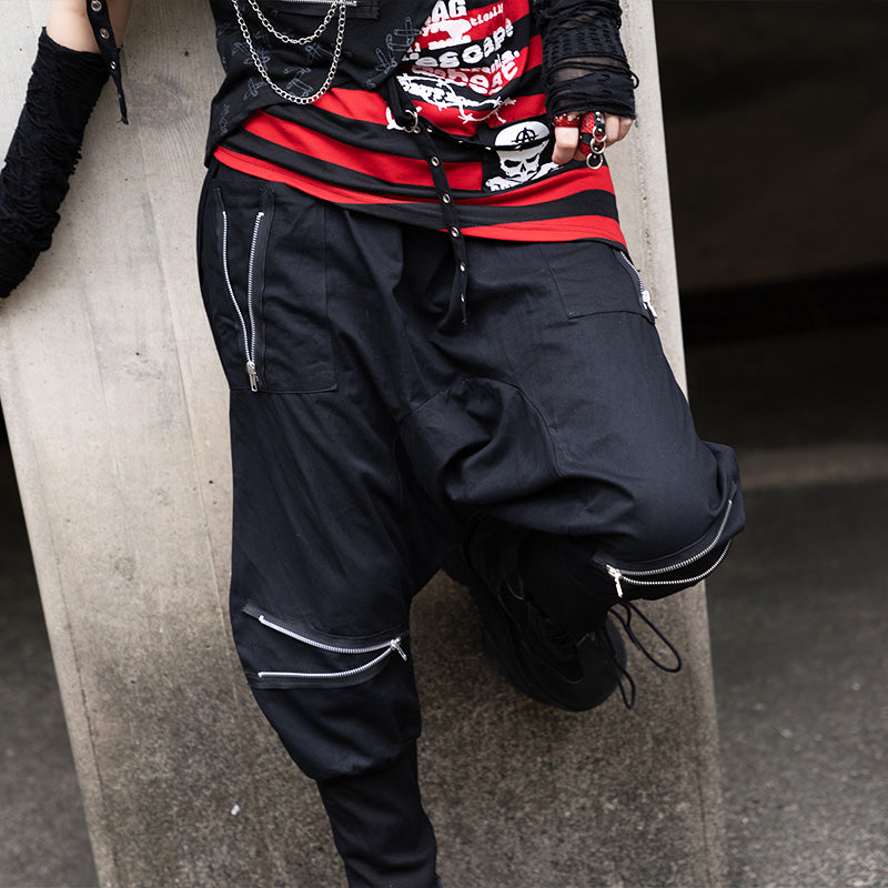 I read an image to a gallery viewer, Tartan Bondage Sarrouel Pants