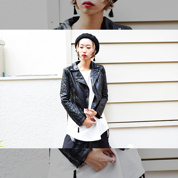 I read an image to a gallery viewer, Patch PU Riders Jacket