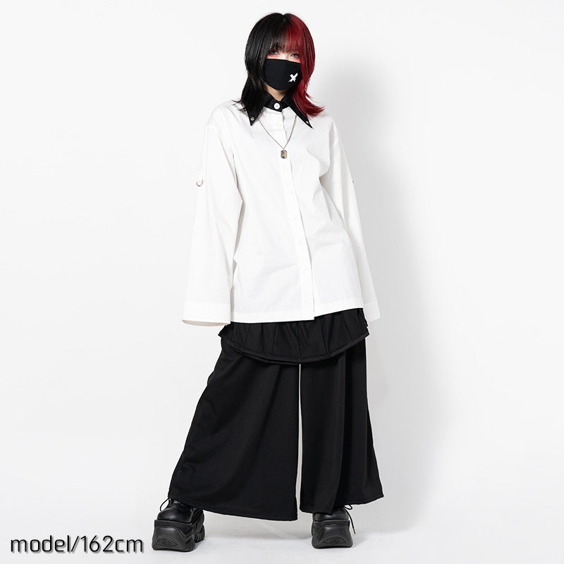I read an image to a gallery viewer, Collar-Ring Big Shirt