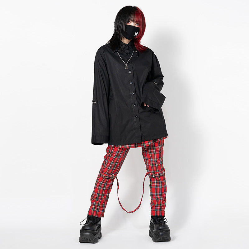 I read an image to a gallery viewer, Collar-Ring Big Shirt