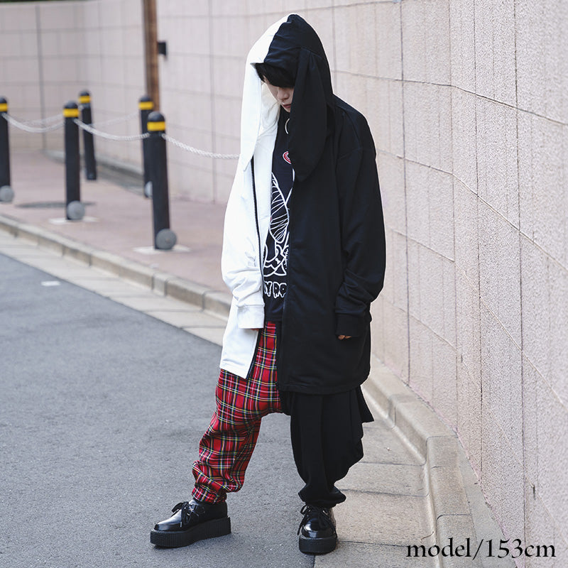 I read an image to a gallery viewer, Asymmetry Usamimi ZIP Hoodie