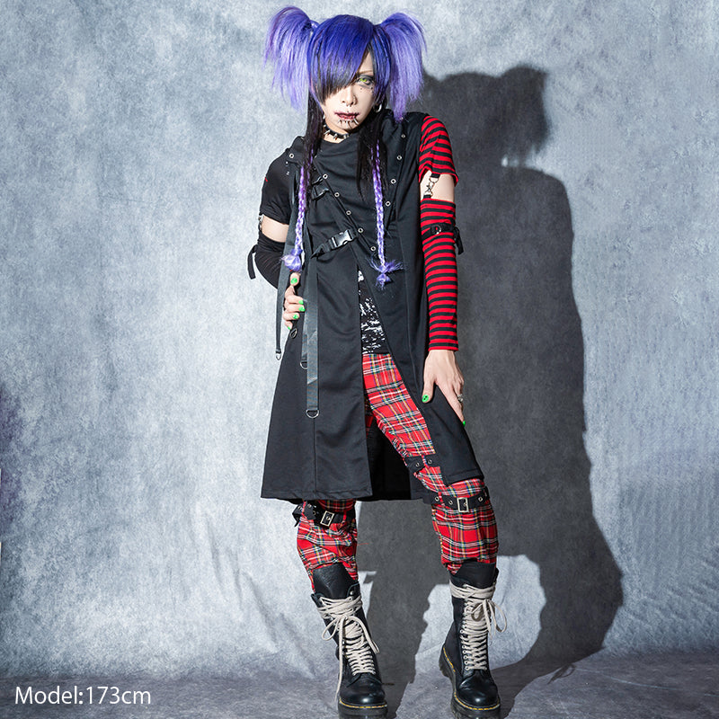 Dark Abyss Long Vest with Belts  (Men Ver.)