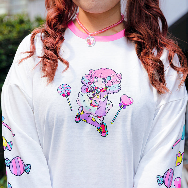 I read an image to a gallery viewer, Fuwa-chan Long-Sleeve Tee (Plus Size Ver.)