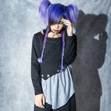 Dark Abyss Asymmetric Cut-&-Sew Tee (Men Ver.)