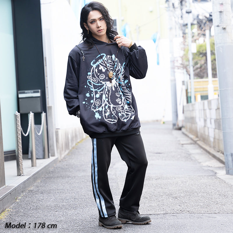 h*d様 HYDE着 SWITCHBLADE HOODIE ROBE ロングコー Blood Mill Hoodie – ACDC RAG