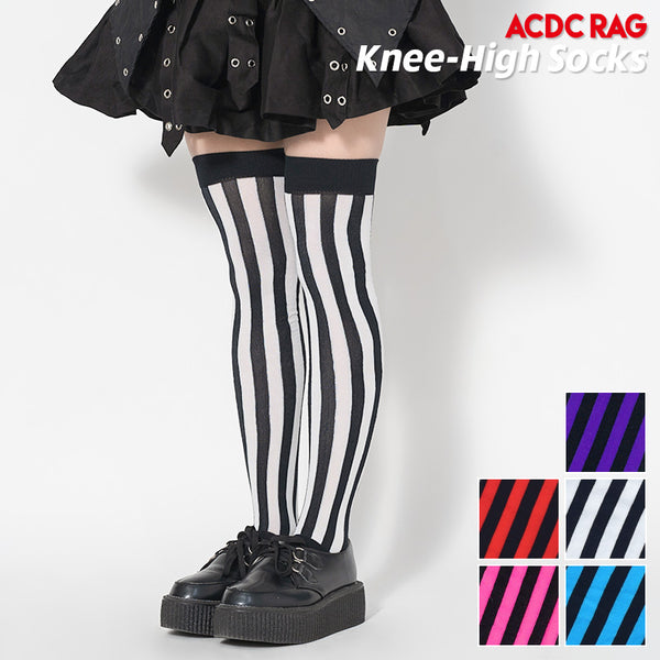 Striped Knee-High Socks