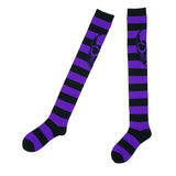 Bordered Black Knee-High Socks 