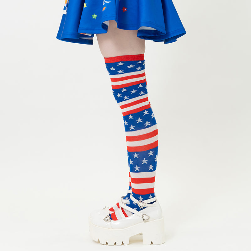 USA Border Knee-High Socks