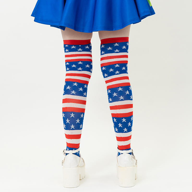 USA Border Knee-High Socks