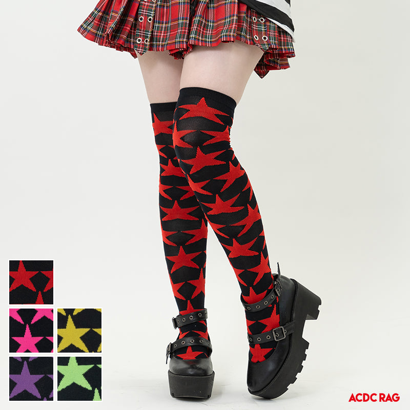 Star Over-The-Knee Socks