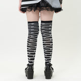 Melted Border Over-The-Knee Socks