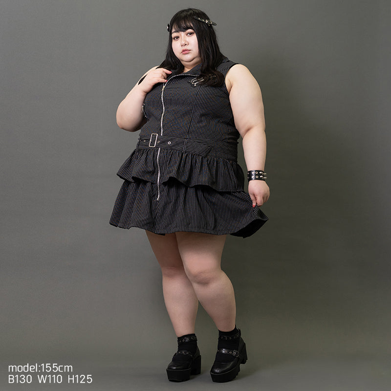 PUNKS ZIP DRESS PLUS SIZE ACDC RAG PUNKS ZIP DRESS PLUS SIZE ACDC RAG