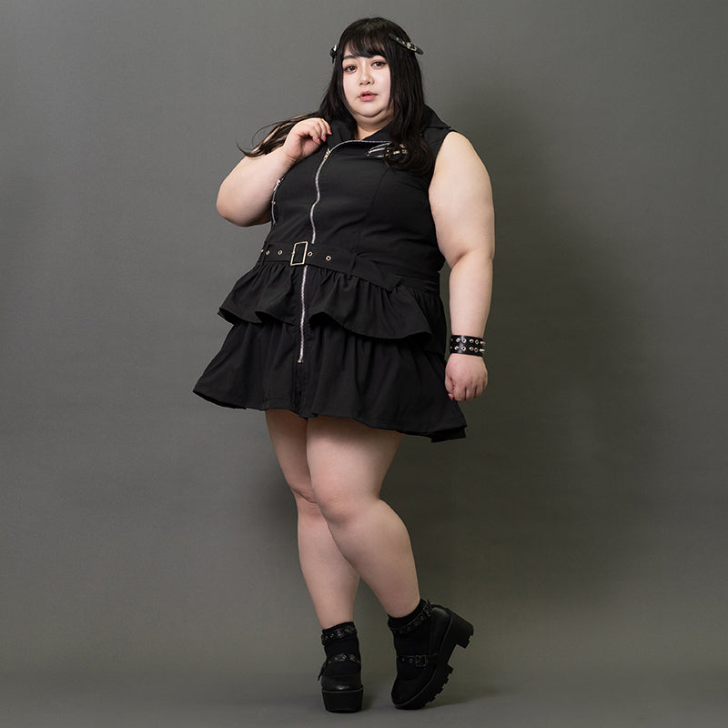 PUNKS ZIP DRESS PLUS SIZE