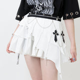 3 LAYER ASYMMETRY SKIRT PASTEL
