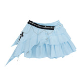3 LAYER ASYMMETRY SKIRT PASTEL