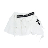 3 LAYER ASYMMETRY SKIRT PASTEL