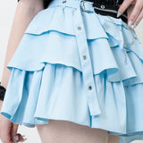 3 LAYER ASYMMETRY SKIRT PASTEL