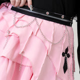 3 LAYER ASYMMETRY SKIRT PASTEL