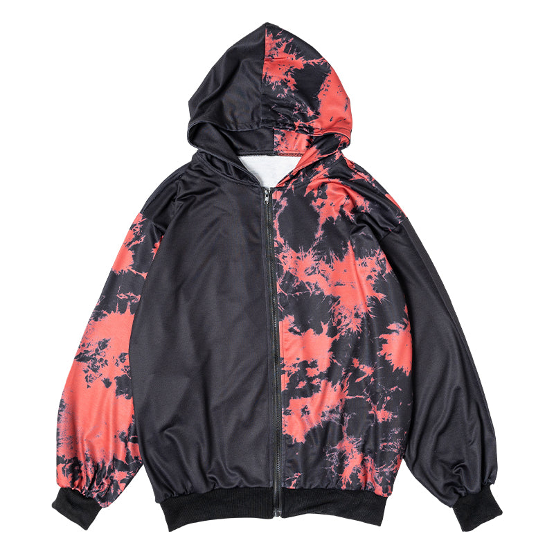 アウターその他 IONSEOUL paper 2way hood zip-up jacket BBU263 Asymmetric Bleach ZIP Hoodie – ACDC RAG