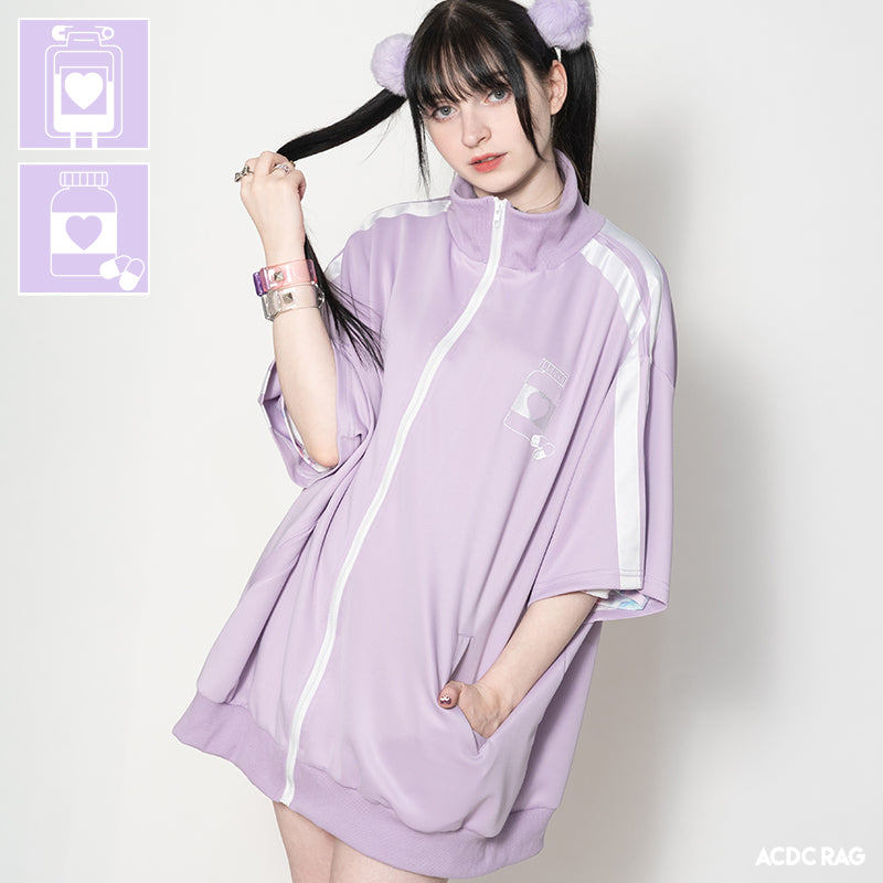 Miracle Blood Rag Blood Pack/Pill Bottle Jersey Jacket Pastel Purple – ACDC RAG
