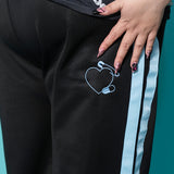 Safe Jersey Pants Black/ Pastel Blue Plus Size