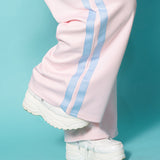Safe Jersey Pants Pastel Pink/ Pastel Blue Plus Size