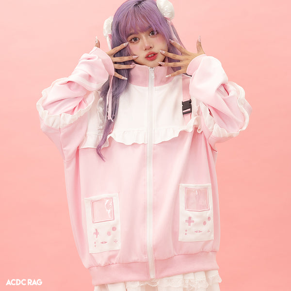 GAME OVER FRILL JACKET PINK – ACDC RAG