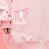 GAME OVER JERSEY JACKET PINK