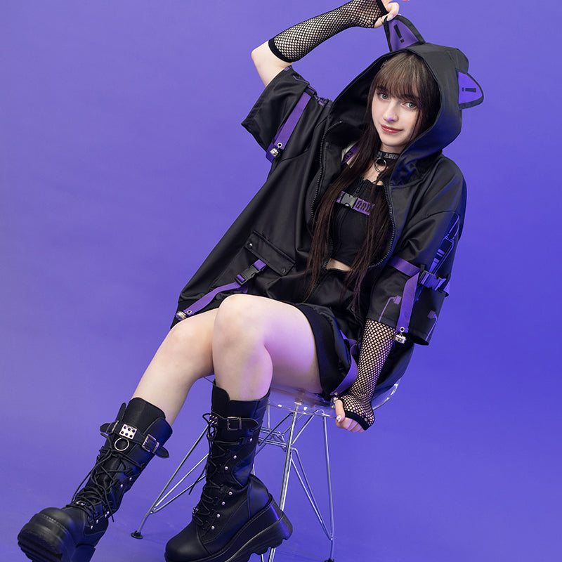 ERROR CODE JACKET PURPLE SHORT SLEEVES