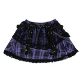 LOVE PUNK MINI-SKIRT PLUS SIZE PURPLE