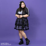 LOVE PUNK MINI-SKIRT PLUS SIZE PURPLE