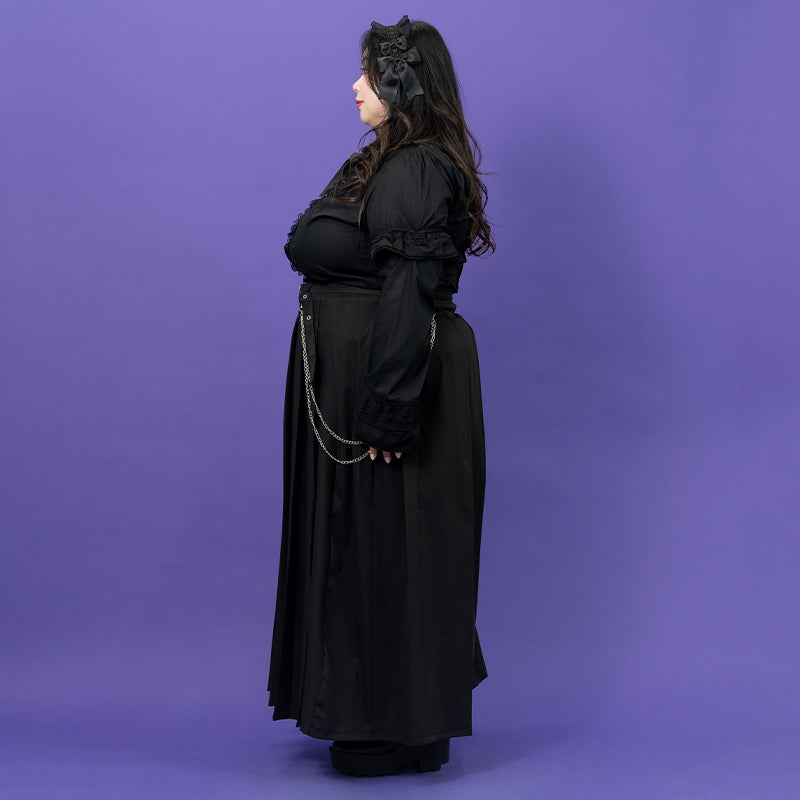 LOVE PUNK LONG SKIRT PLUS SIZE PURPLE