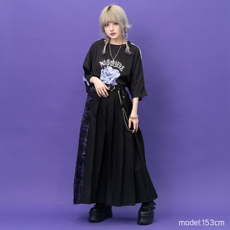 LOVE PUNK LONG SKIRT PURPLE