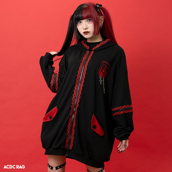 PUNKY BUNNY USAMIMI HOODIE RED