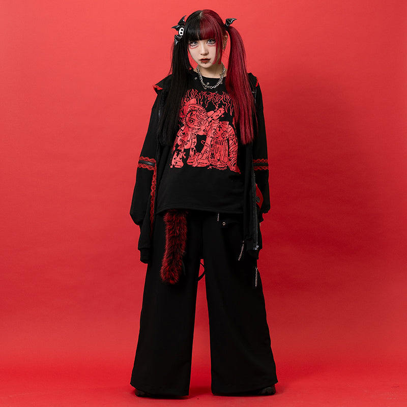 PUNKY BUNNY USAMIMI HOODIE RED