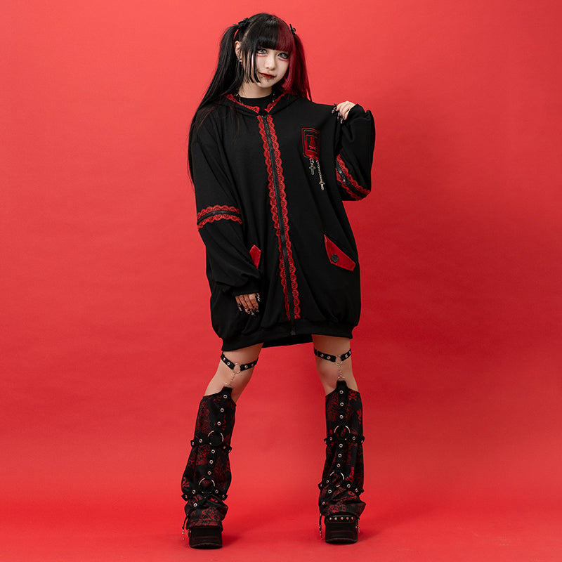 PUNKY BUNNY USAMIMI HOODIE RED