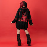 PUNKY BUNNY USAMIMI HOODIE RED