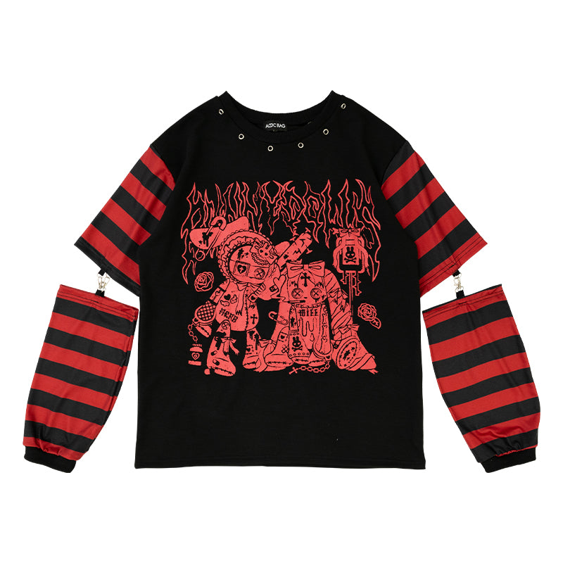 PUNKY BUNNY LONG SLEEVE TEE RED